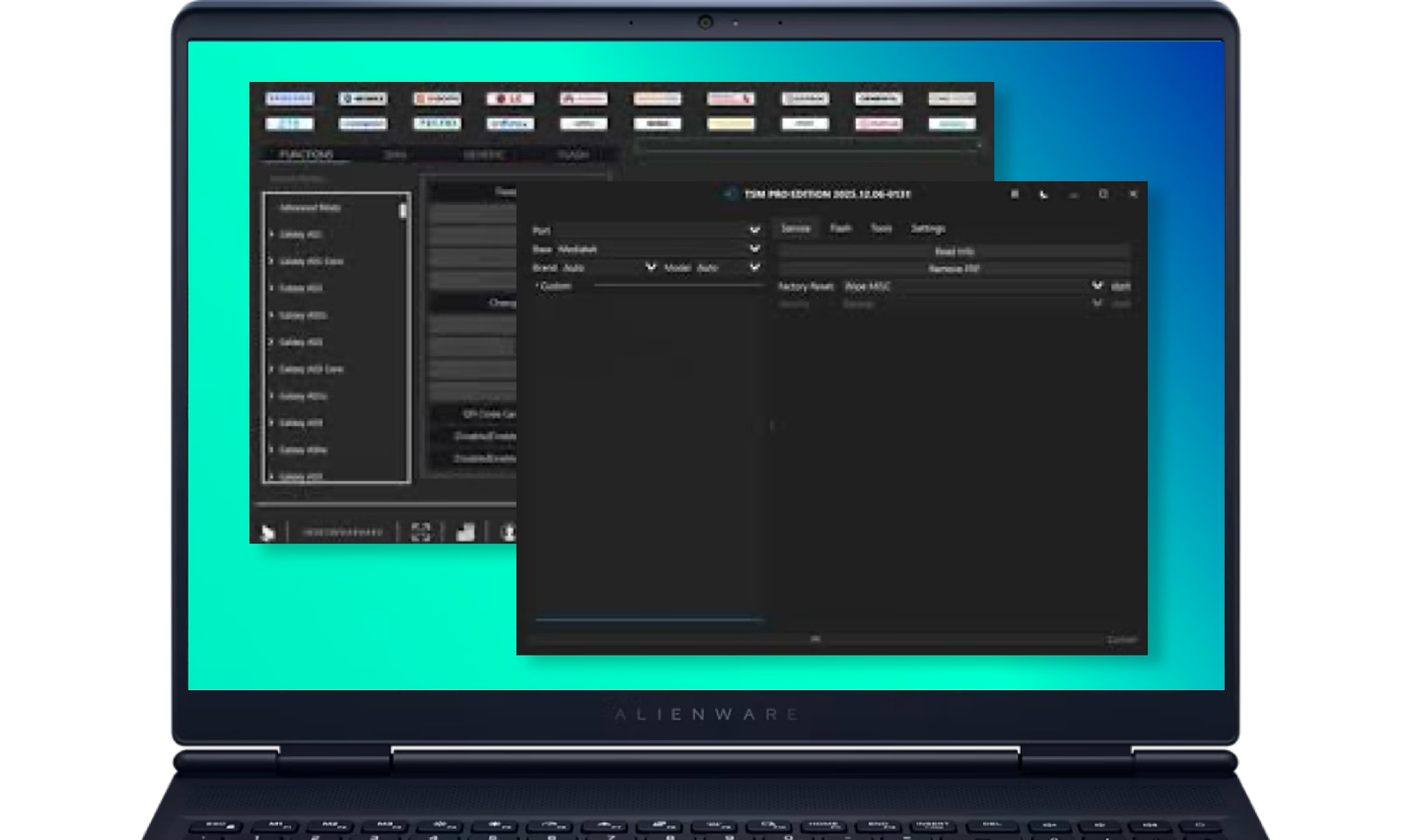 TSM Tool Interface en Laptop